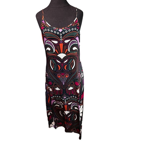 Desigual Tribal Retro Slinky Midi Dress XL - Picture 8 of 16